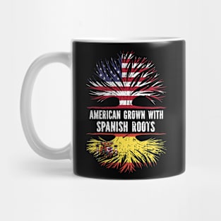 American Grown with Spanish Roots USA Flag Mug